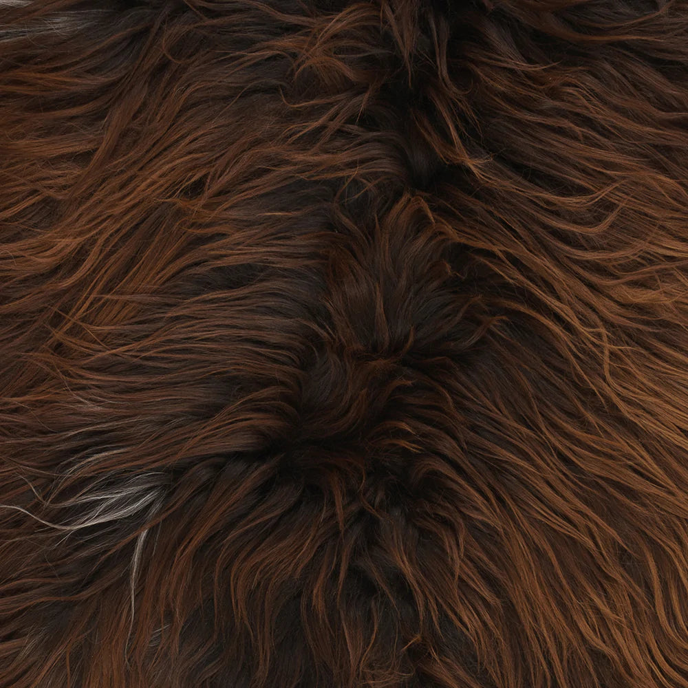 <p>Icelandic Sheepskin Fleece - Brown Auburn Tip</p>