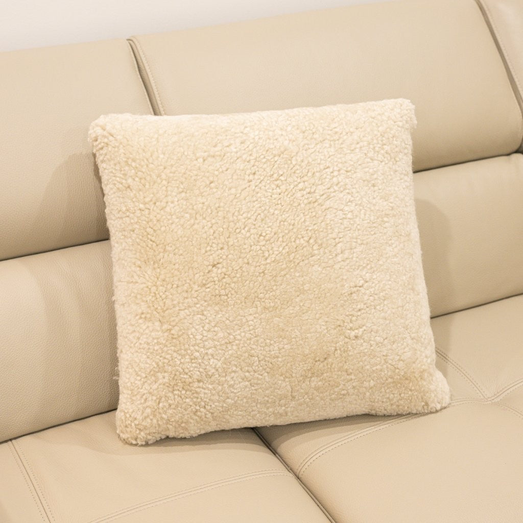 Shearling Square Cushion - Bone 60cm