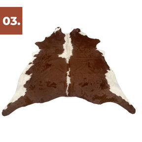 Cowhide Rug - Brown White (Small)