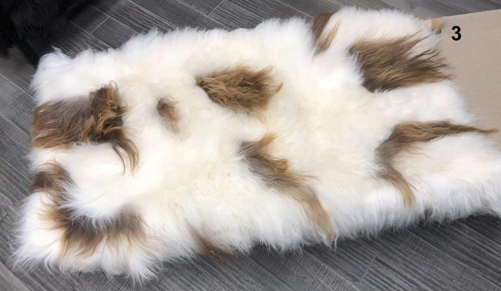 Icelandic Sheepskin Area Rug - Natural Brown Spot