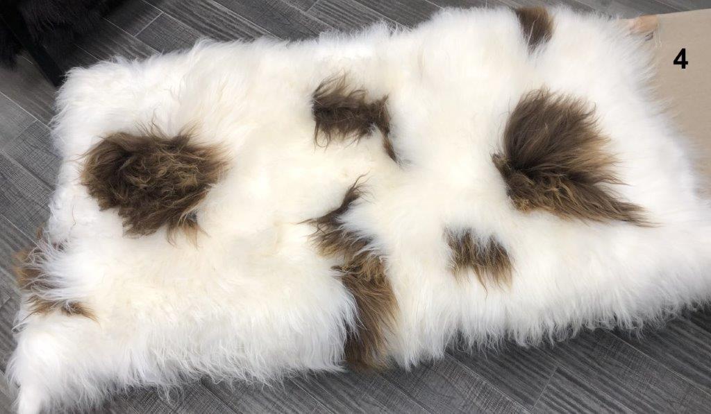 Icelandic Sheepskin Area Rug - Natural Brown Spot