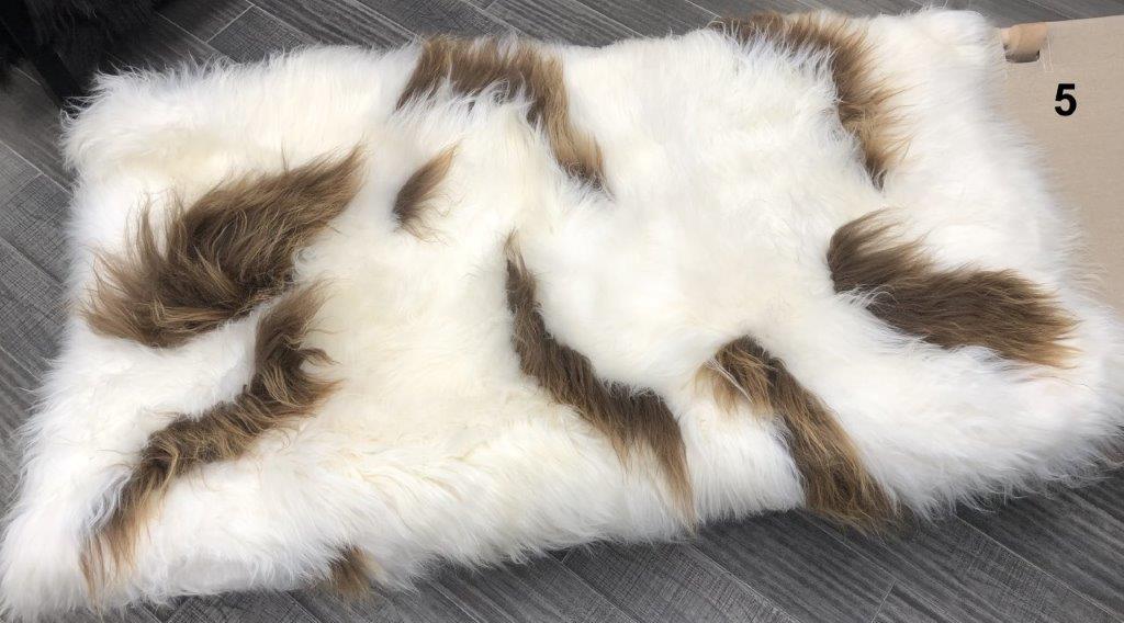 Icelandic Sheepskin Area Rug - Natural Brown Spot