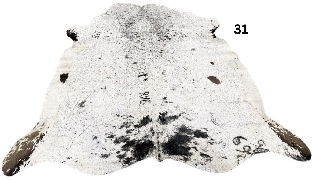 Salt Pepper Light Cowhide Rugs - SALE