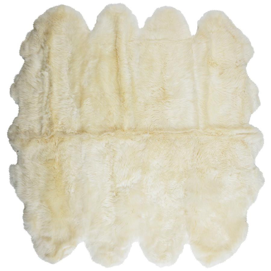 White Merino Sheepskin Floor Rug - 8 Hides