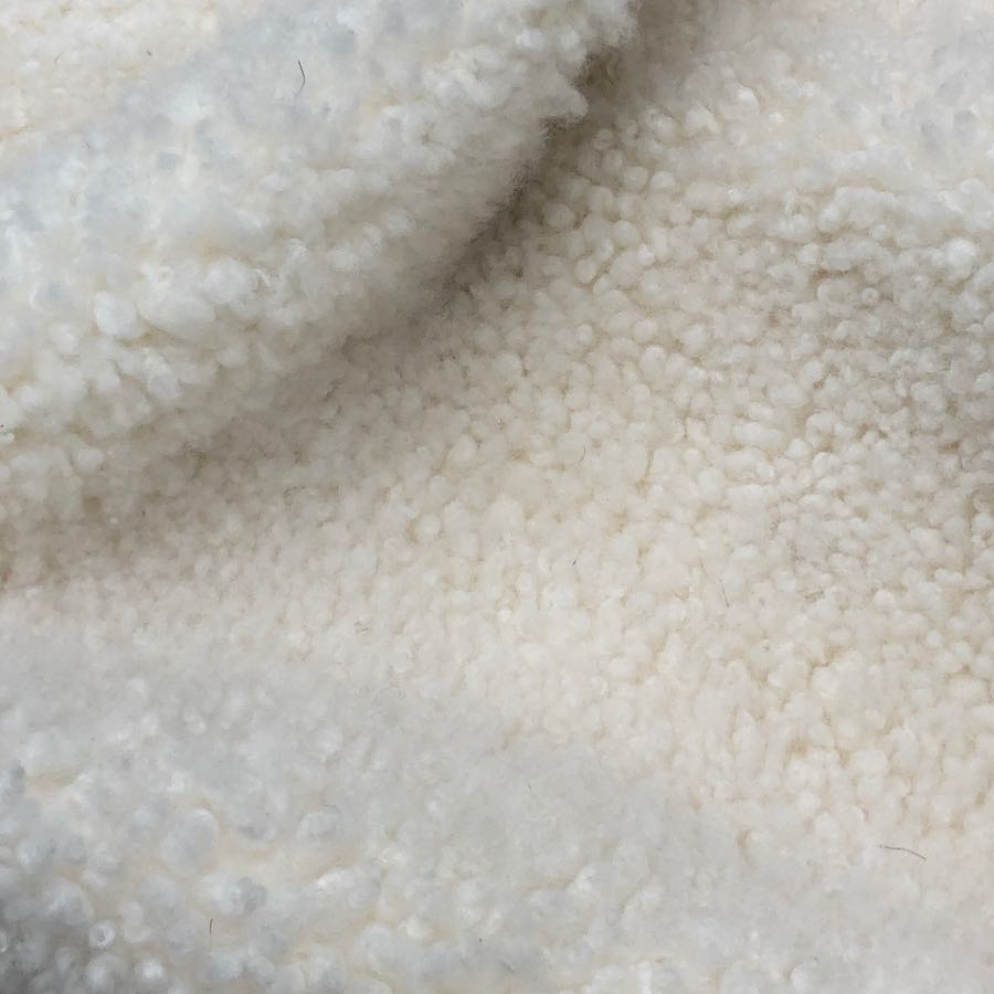 Shearling Rectangle Cushion - Natural White