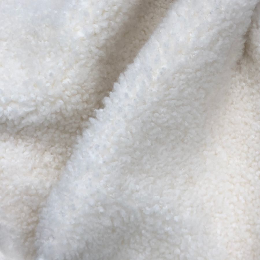 Oversized Luxe Shearling Lumbar Cushion - Natural White