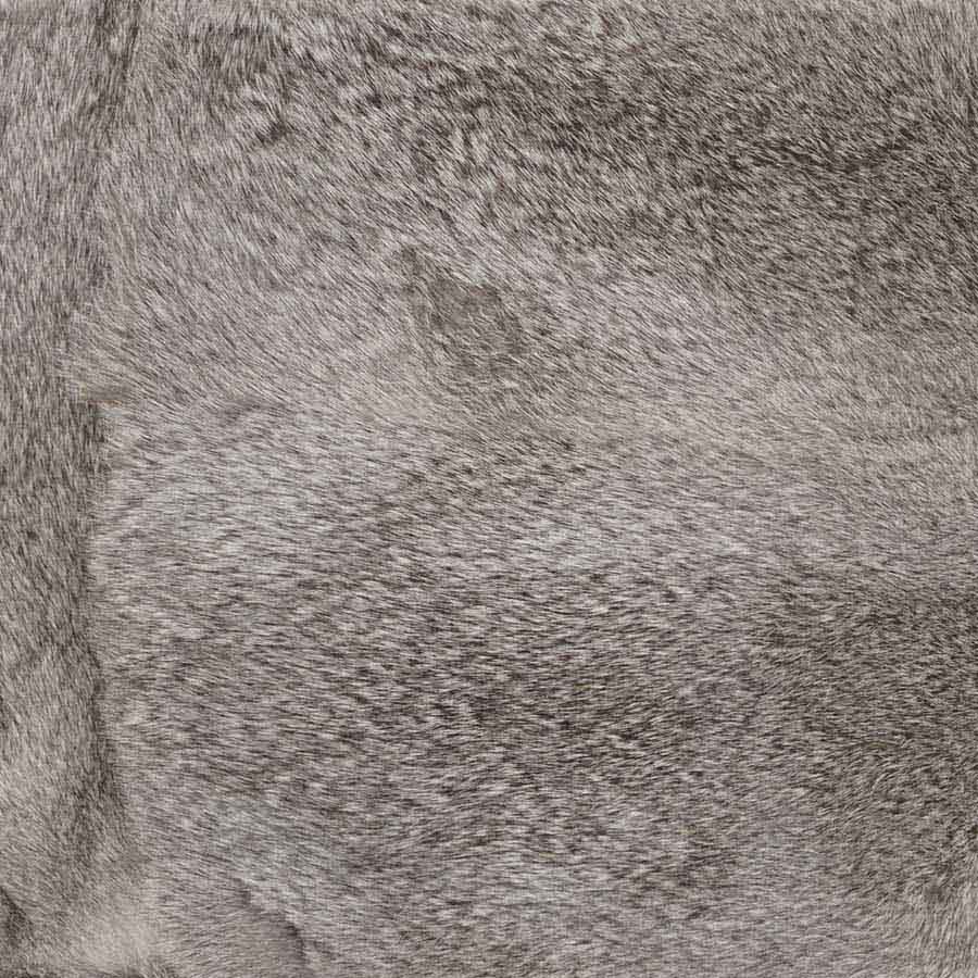 Rabbit Fur Pillow 50cm - Grey