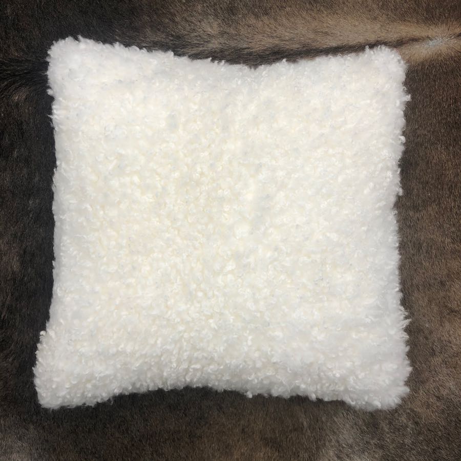 Shearling Square Cushion - Natural White 50cm