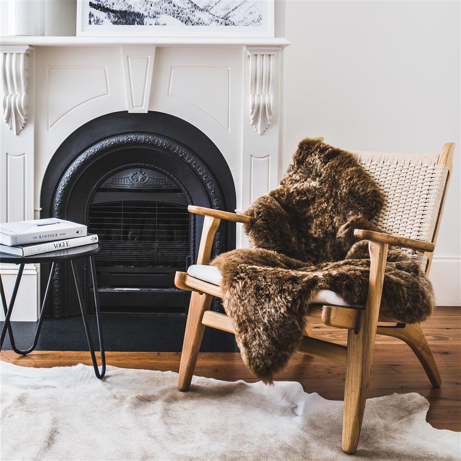 Icelandic Shorn Sheepskin Rug - Copper Caramel