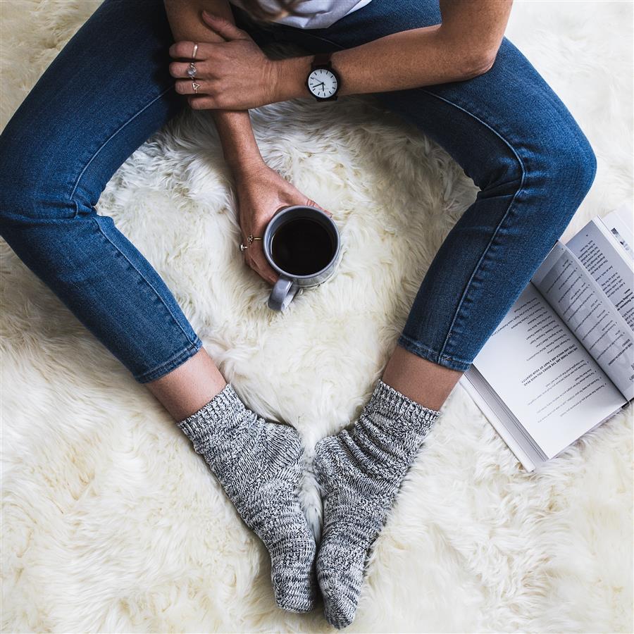 White Merino Sheepskin Floor Rug - 6 Hides