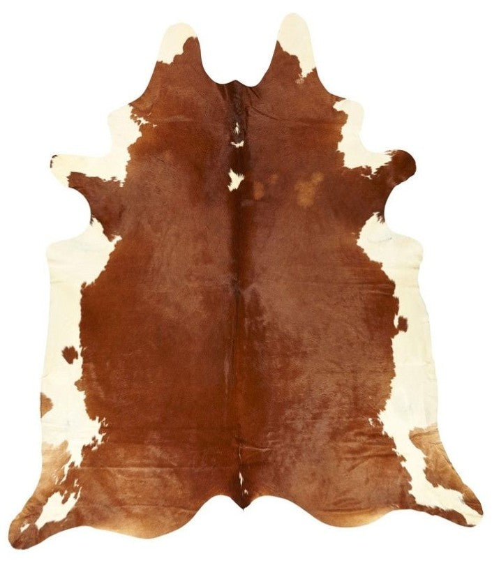 Natural Brown & White Cowhide Rug – Small