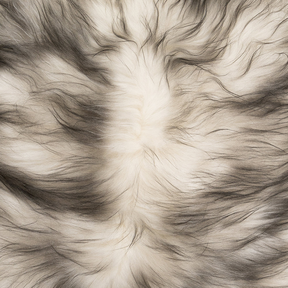 <p>Icelandic Sheepskin Fleece - White with Black Tip</p>
