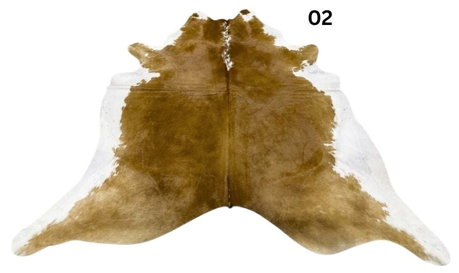 Brown & White Cowhide Rug – Regular | Genuine Hereford Hide