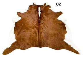 Natural Brown & White Cowhide Rug – Small