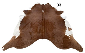 Brown & White Cowhide Rug – Regular | Genuine Hereford Hide
