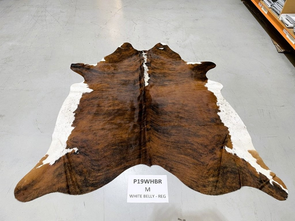 White Belly & White Spine Cowhide Rug – Regular | Genuine Natural Hide