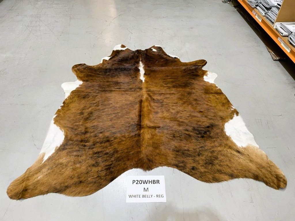 White Belly & White Spine Cowhide Rug – Regular | Genuine Natural Hide