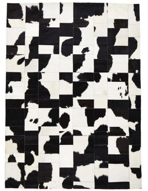 Cowhide Patchwork Rug – Black & White 2m x 1.5m (Last one in stock!)
