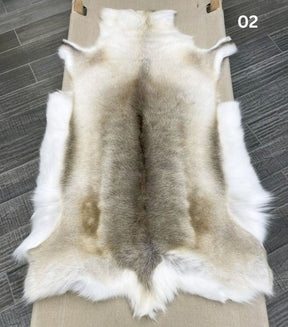 Beige Reindeer Hide Throw