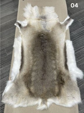 Beige Reindeer Hide Throw