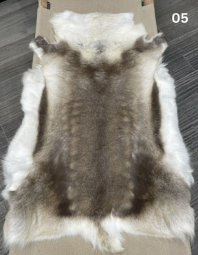 Beige Reindeer Hide Throw