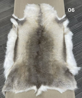 Beige Reindeer Hide Throw
