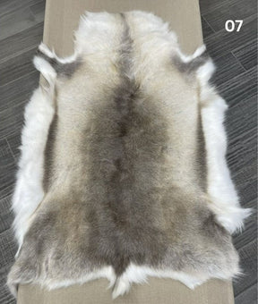 Beige Reindeer Hide Throw