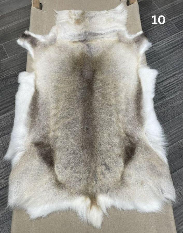 Beige Reindeer Hide Throw