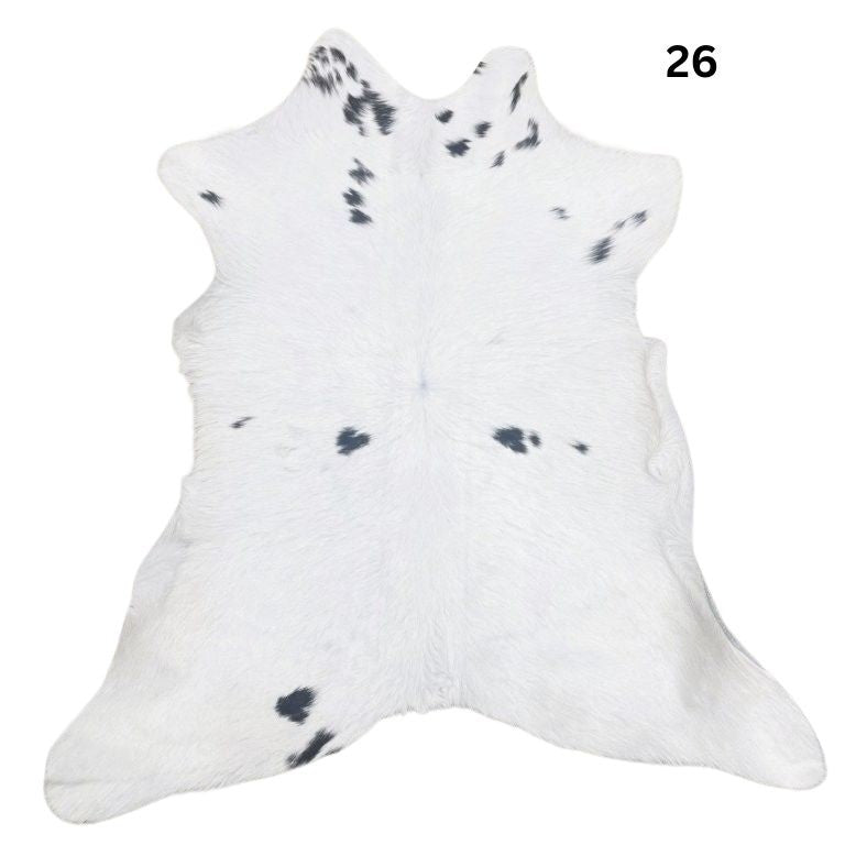 Calf hide rug black white - 26