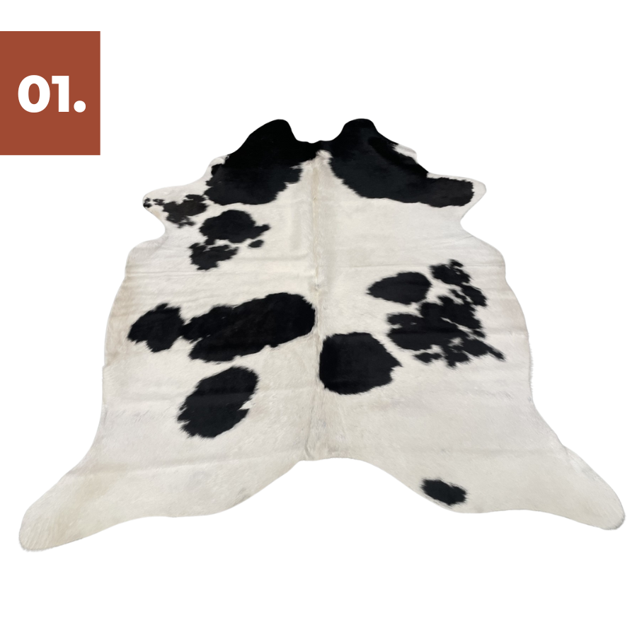 Cowhide Rug - Black White (Small)