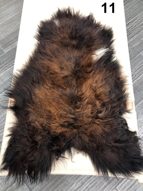 Icelandic Sheepskin Rug - Brown with Auburn Tips