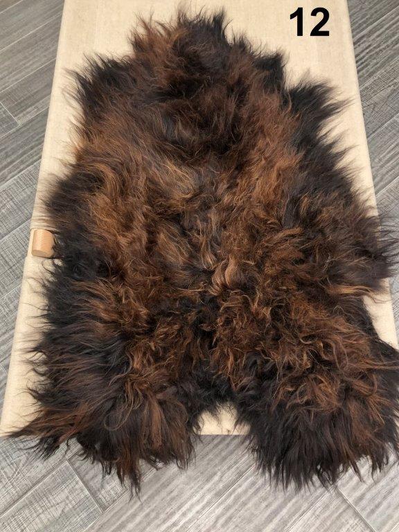 Icelandic Sheepskin Rug - Brown with Auburn Tips