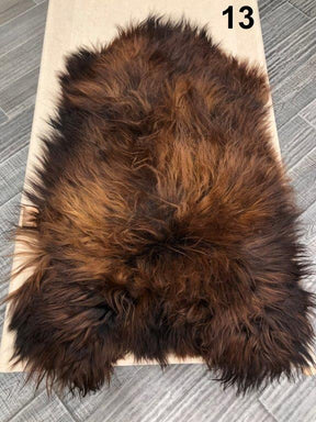 Icelandic Sheepskin Rug - Brown with Auburn Tips