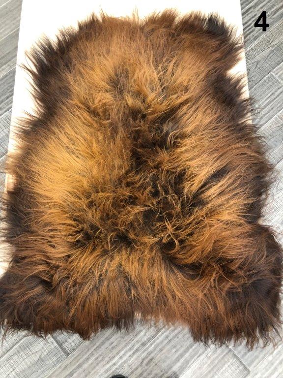 Icelandic Sheepskin Rug - Brown with Auburn Tips