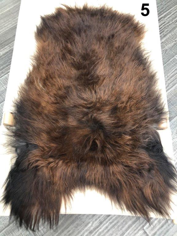 Icelandic Sheepskin Rug - Brown with Auburn Tips