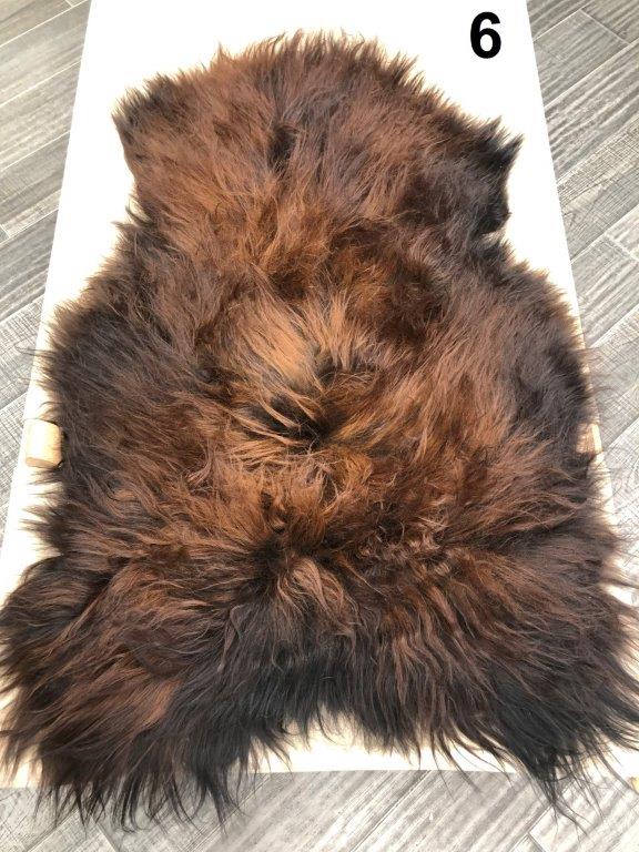 Icelandic Sheepskin Rug - Brown with Auburn Tips