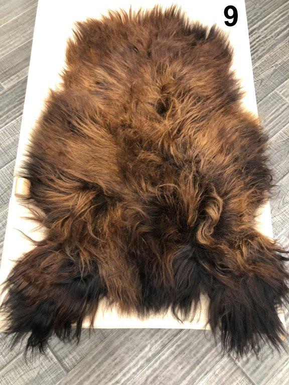 Icelandic Sheepskin Rug - Brown with Auburn Tips