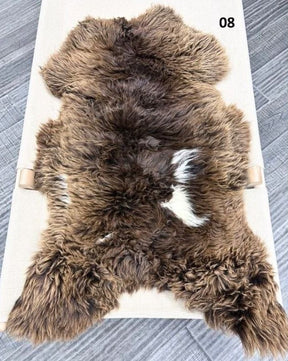 British Sheepskin Rug – Rich Dark Brown | Natural Wool Hide