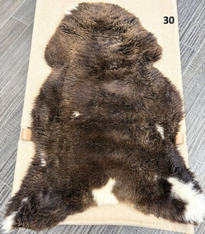 British sheepskin rug hide 30 showing natural colour variation with soft dense wool texture