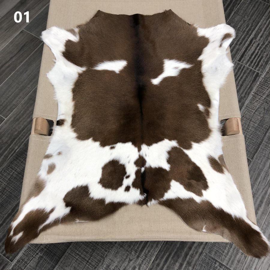 Calf Hide Rug - Brown White