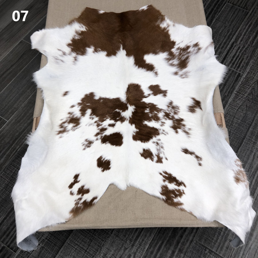 Calf Hide Rug - Brown White