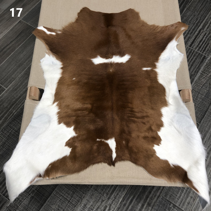 Calf Hide Rug - Brown White