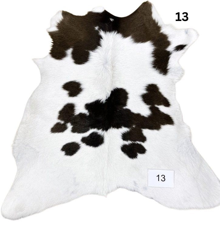 Calf Hide Rug - Brown White - 13
