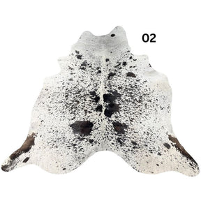Brown and white speckled longhorn cowhide rug hide number 02