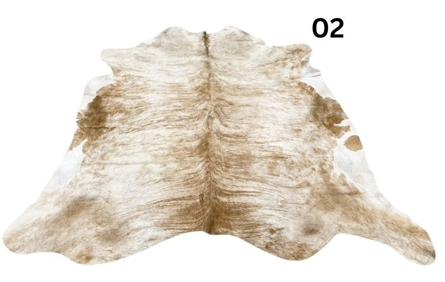 Cowhide Rug – Beige & White (Large)