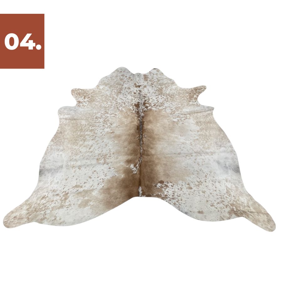 Cowhide Rug - Beige & White Special (Small)