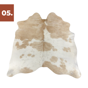 Cowhide Rug - Beige & White Special (Small)