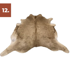 Cowhide Rug - Solid Beige (Regular)