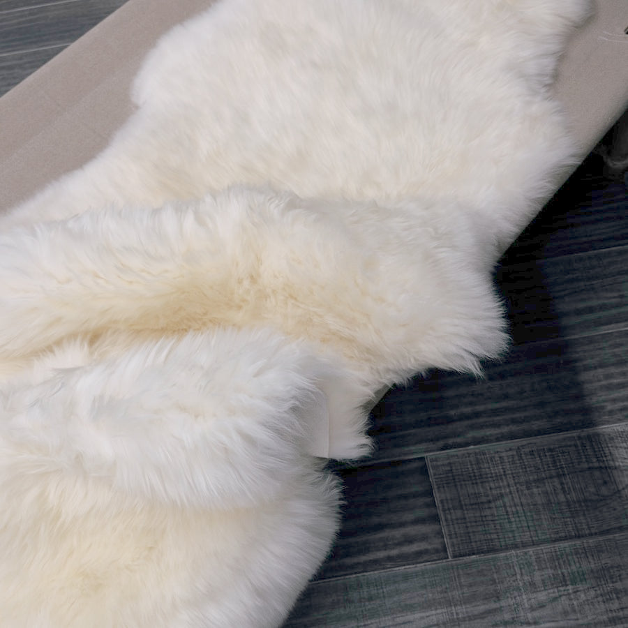 White Merino Sheepskin Hallway Runner