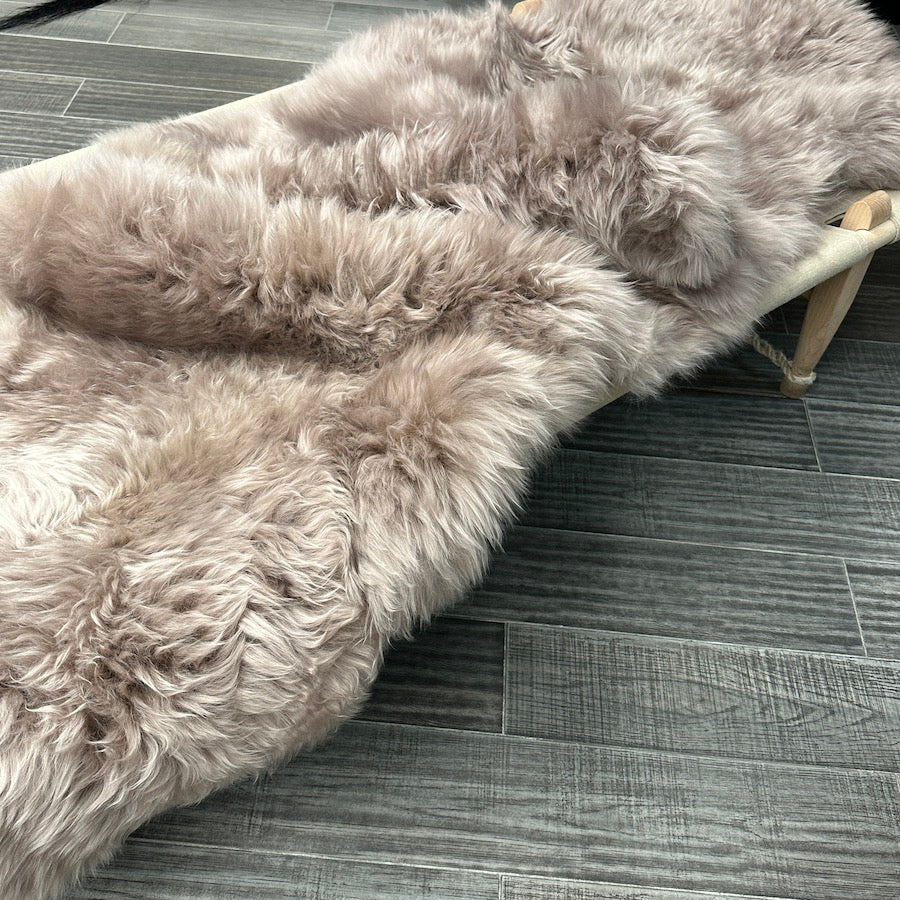 Double Sheepskin Rug - Taupe